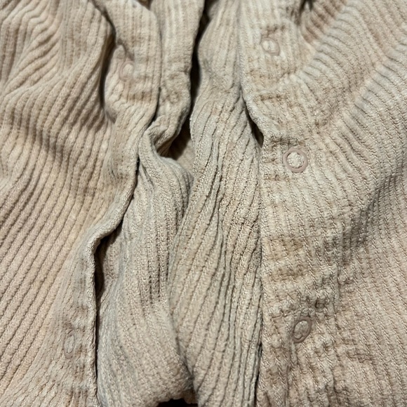 Play Up Organic Cotton Overalls 12 Months Corduroy Peach Snap - Picture 6 of 9